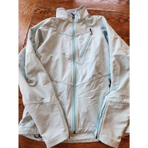 Patagonia Women's Wind Shield Hybrid Softshell Jacket Full Zip Ski  Baby Blue sz